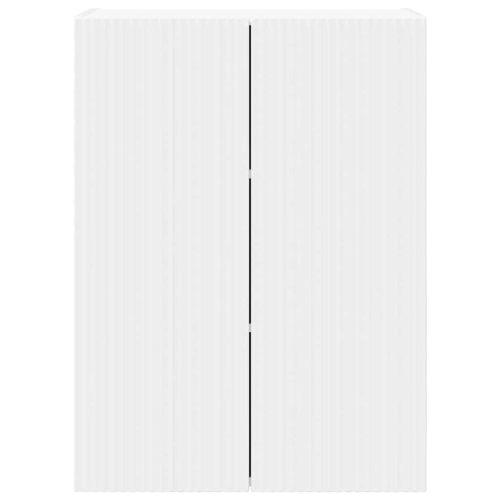 TV стенен шкаф Бяло 59,5 x 31 x 80 см Инженерно дърво