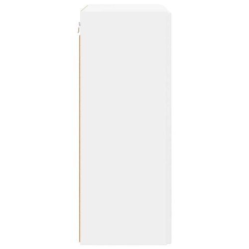 TV стенен шкаф Бяло 59,5 x 31 x 80 см Инженерно дърво