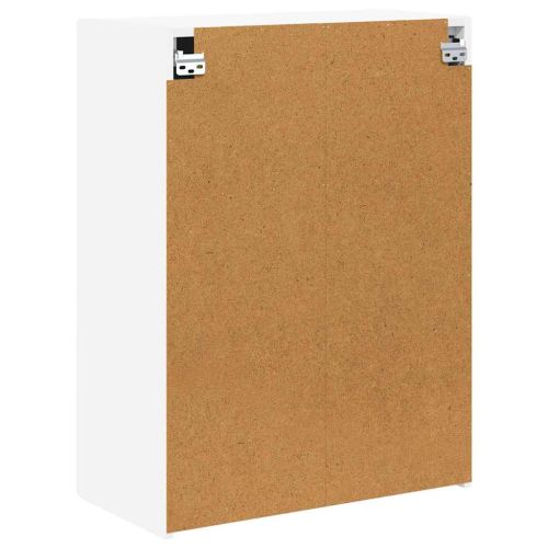 TV стенен шкаф Бяло 59,5 x 31 x 80 см Инженерно дърво