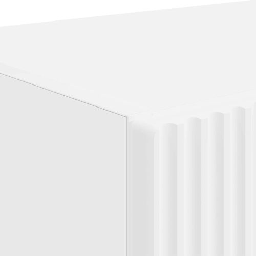 TV стенен шкаф Бяло 59,5 x 31 x 80 см Инженерно дърво