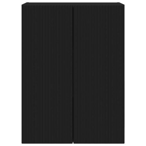 TV стенен шкаф Черно 59,5 x 31 x 80 см Инженерно дърво