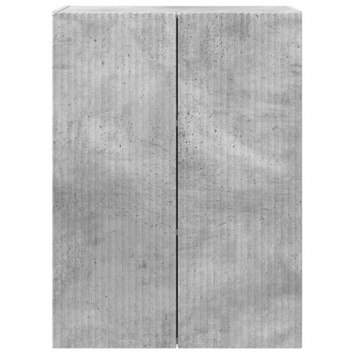 TV стенен шкаф Циментено сиво 59,5 x 31 x 80 см Инженерно дърво