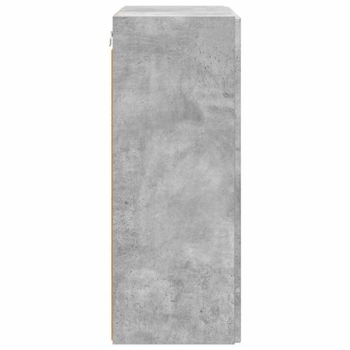 TV стенен шкаф Циментено сиво 59,5 x 31 x 80 см Инженерно дърво