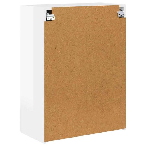 TV стенен шкаф Лъскаво бяло 59,5 x 31 x 80 см Инженерно дърво