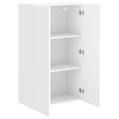 TV стенен шкаф Бяло 59,5 x 31 x 100 см Инженерно дърво