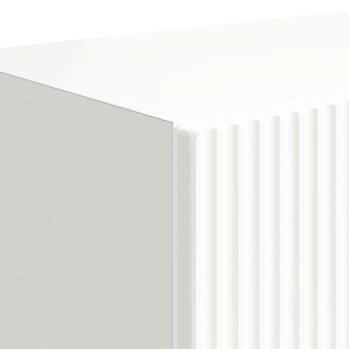 TV стенен шкаф Лъскаво бяло 59,5 x 31 x 100 см Инженерно дърво