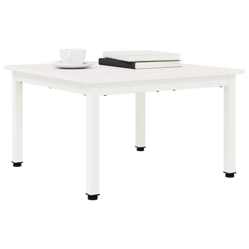 Масичка за кафе Бяло 60 x 60 x 36 cm Солидно борово дърво