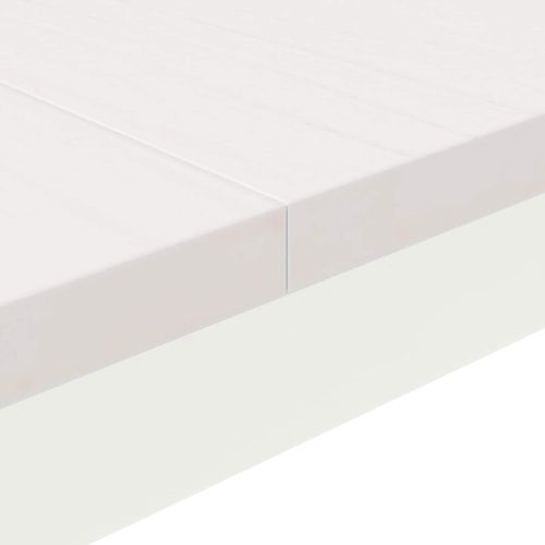 Масичка за кафе Бяло 80 x 80 x 45 cm Солидно борово дърво