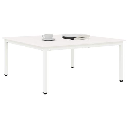 Масичка за кафе Бяло 100 x 100 x 45 cm Солидно борово дърво