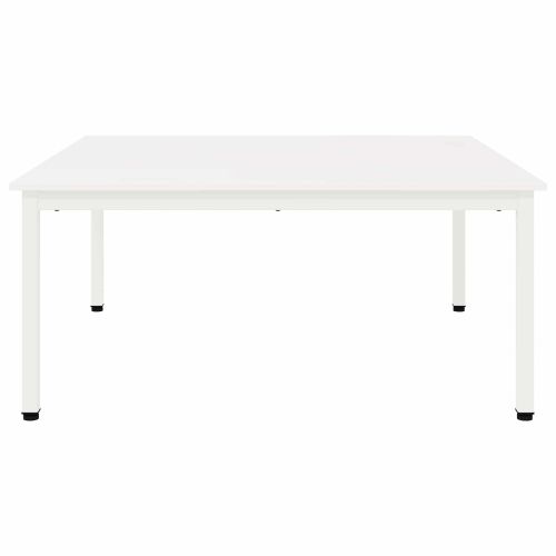 Масичка за кафе Бяло 100 x 100 x 45 cm Солидно борово дърво