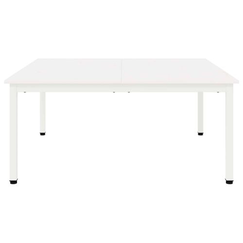 Масичка за кафе Бяло 100 x 100 x 45 cm Солидно борово дърво