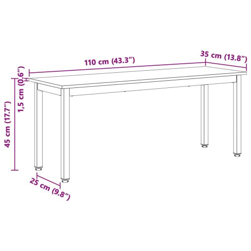 Пейка Естествен 110 x 35 x 45 cm Солидно борово дърво