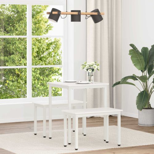 Трапезна маса Бяло 60 x 60 x 75 cm Солидно борово дърво