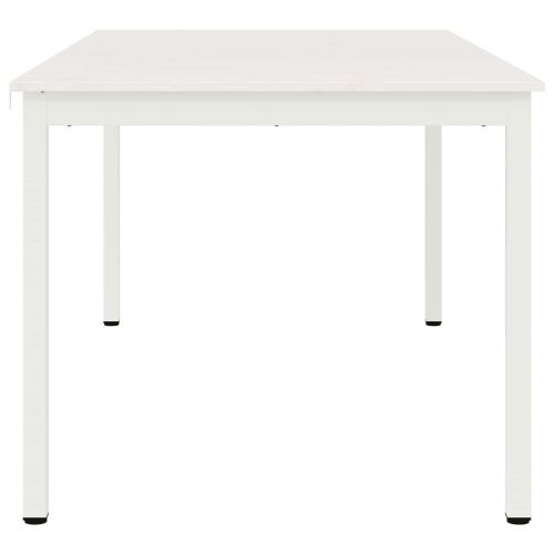 Трапезна маса Бяло 180 x 90 x 75 cm Солидно борово дърво