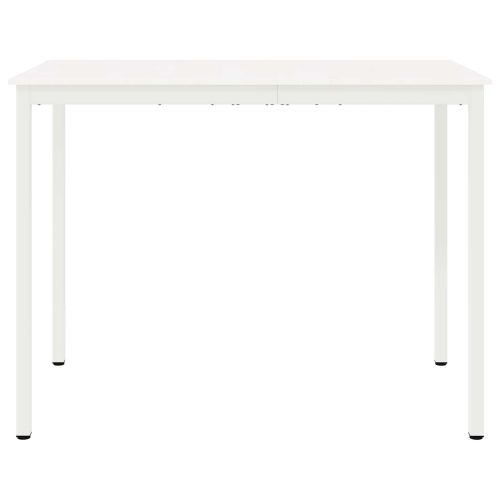 Бар маса Бяло 110 x 55 x 105 см Солидно борово дърво