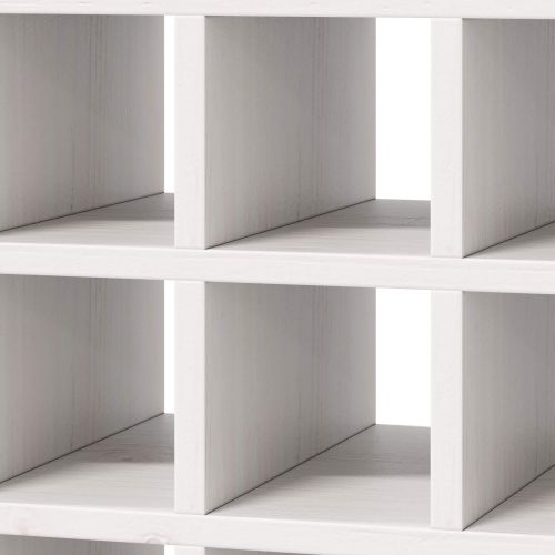 Винен рафт 2 pcs Бяло 56 x 25 x 56 cm Солидно борово дърво