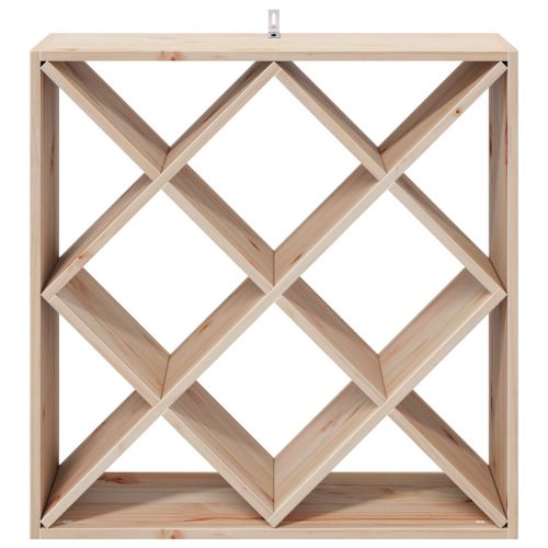 Винен рафт 2 pcs Естествен 62 x 25 x 62 cm Солидно борово дърво