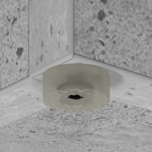 Стойка за чадър със съхранение Циментено сиво 25 x 24,5 x 64 см