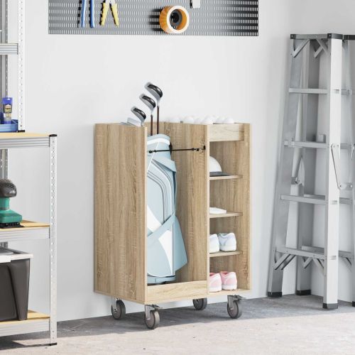 Голф шкаф с колело Едноцветен Сонома дъб 65 x 45 x 98 см