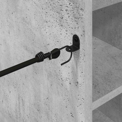 Голф шкаф с колело Едноцветен Циментено сиво 65 x 45 x 98 см