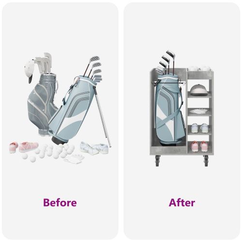 Голф шкаф с колело Едноцветен Циментено сиво 65 x 45 x 98 см