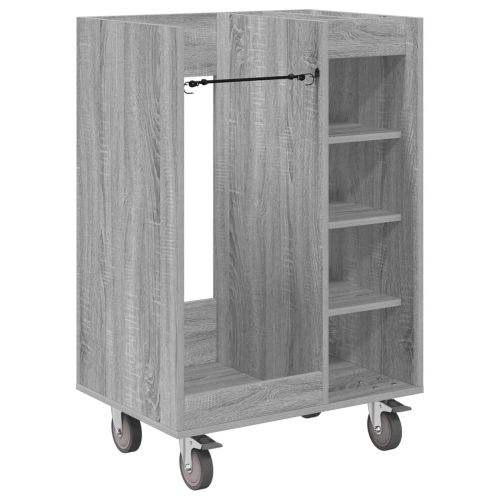 Голф шкаф с колело Едноцветен Сив Сонома 65 x 45 x 98 см