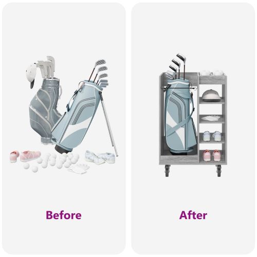 Голф шкаф с колело Едноцветен Сив Сонома 65 x 45 x 98 см