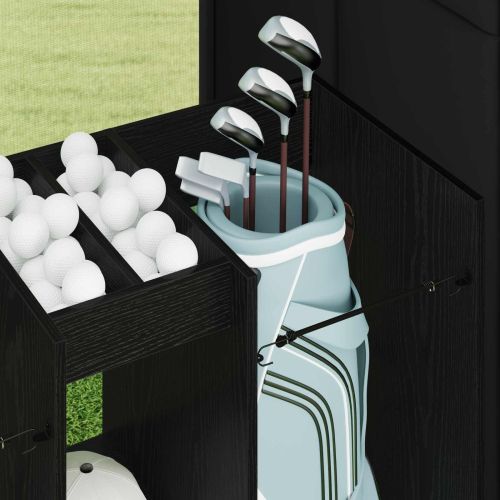 Голф шкаф Едноцветен Черния дъб 102 x 45 x 85,5 см