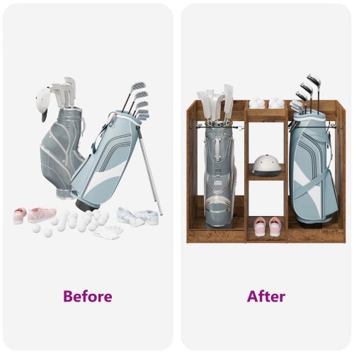 Голф шкаф Едноцветен Старо дърво 102 x 45 x 85,5 см