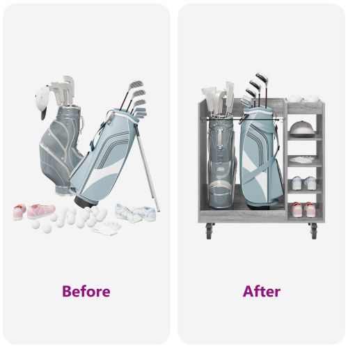 Голф шкаф с колело Едноцветен Сив Сонома 90 x 45 x 98 см