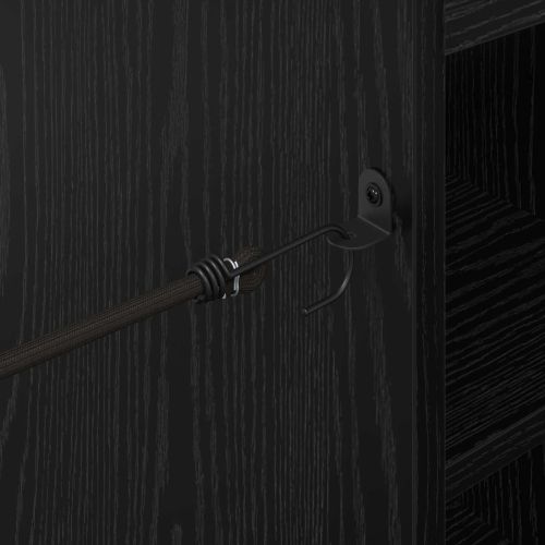 Голф шкаф с колело Едноцветен Черния дъб 120 x 45 x 98 см