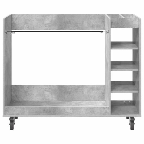 Голф шкаф с колело Едноцветен Циментено сиво 120 x 45 x 98 см