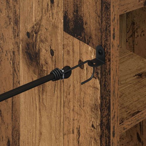 Голф шкаф с колело Едноцветен Старо дърво 120 x 45 x 98 см