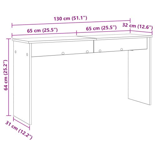 Стойка за клавиатура Сив Сонома 130 x 32 x 64 см