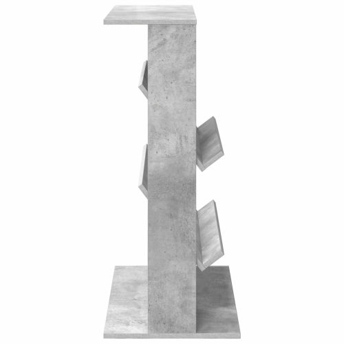 Етажерка за списания с рафт Циментено сиво 70 x 41 x 96 см