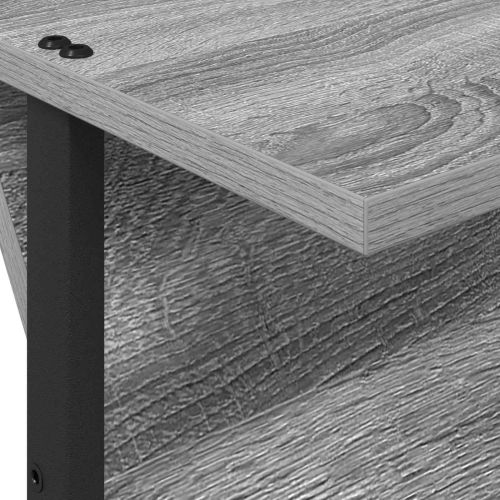 Етажерка за списания с рафт Сив Сонома 68 x 40 x 123.5 см