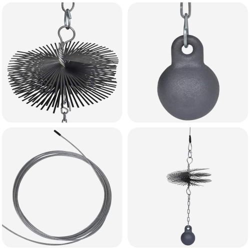 Кръгла четка за почистване на комин, диаметър 25 см