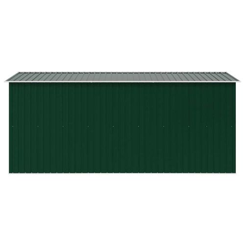 Градинска барака, 257x392x181 см, метал, зелена