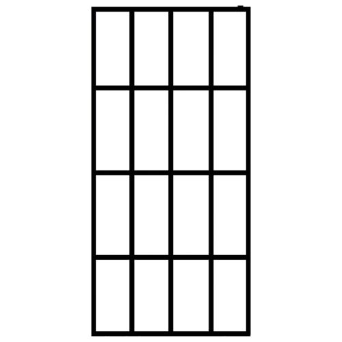 Параван за баня, матирано закалено стъкло, 90x195 см