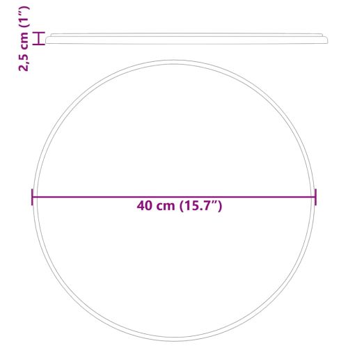 Плот за маса, сив, Ø40x2,5 см, мрамор
