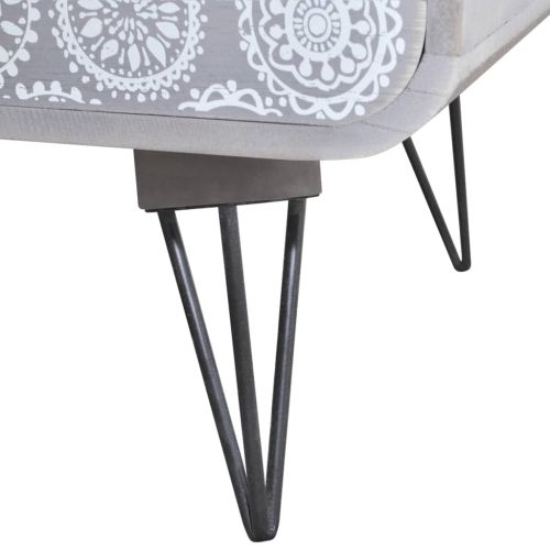 Страничен шкаф с 3 чекмеджета, сив