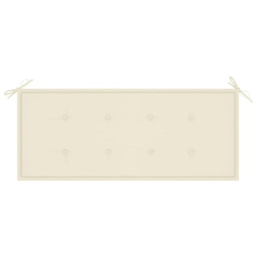 Градинска пейка с възглавница, 120 см, бамбук