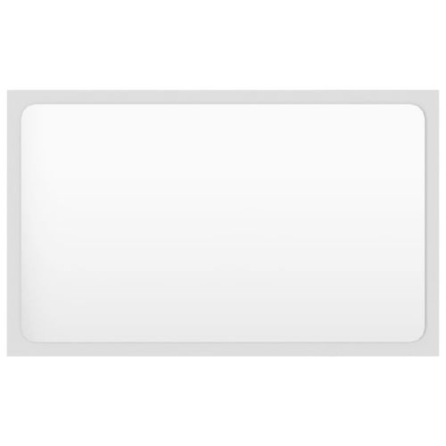 Комплект мебели за баня, бял, инженерно дърво