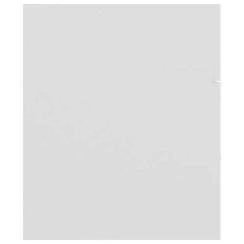 Комплект мебели за баня, бял, инженерно дърво