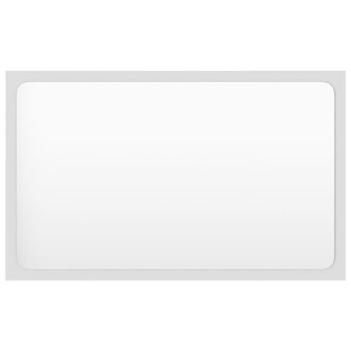 Комплект мебели за баня, бял, инженерно дърво