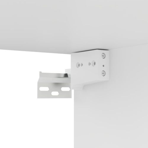 Комплект ТВ шкафове от 8 части, бял, инженерно дърво