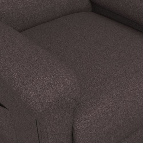 Изправящ стол, тъмнокафяв, текстил