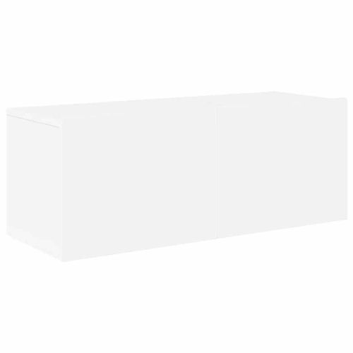 Комплект ТВ шкафове от 5 части инженерно дърво Бял гланц