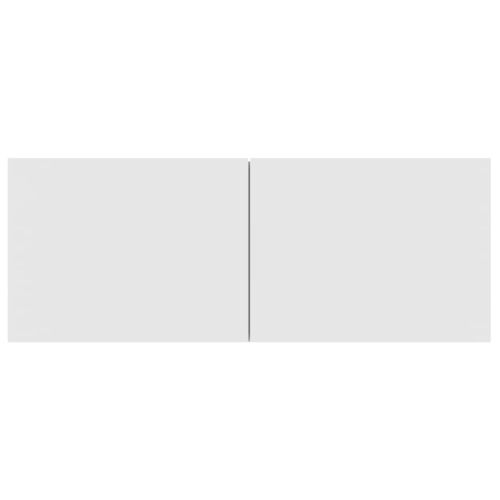 Комплект ТВ шкафове от 6 части, бял, инженерно дърво