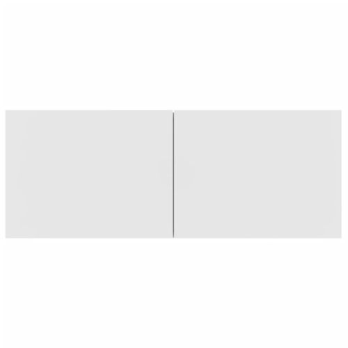 Комплект ТВ шкафове от 6 части, бял, инженерно дърво